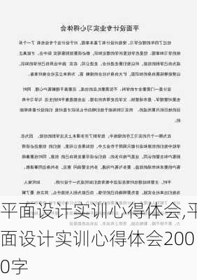 平面设计实训心得体会,平面设计实训心得体会2000字