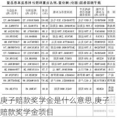 庚子赔款奖学金是什么意思,庚子赔款奖学金项目