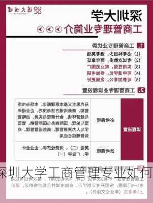 深圳大学工商管理专业如何,