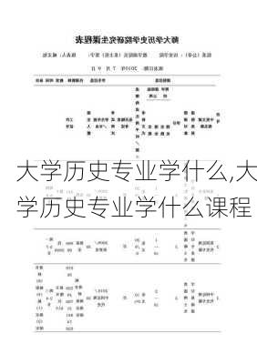 大学历史专业学什么,大学历史专业学什么课程