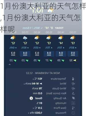 1月份澳大利亚的天气怎样,1月份澳大利亚的天气怎样呢