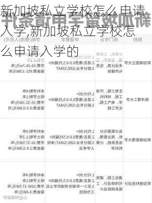 新加坡私立学校怎么申请入学,新加坡私立学校怎么申请入学的