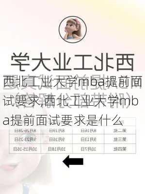 西北工业大学mba提前面试要求,西北工业大学mba提前面试要求是什么