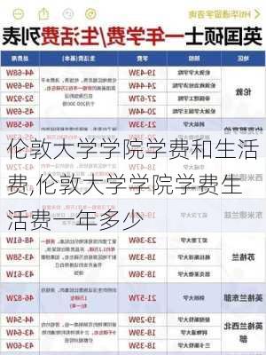 伦敦大学学院学费和生活费,伦敦大学学院学费生活费一年多少