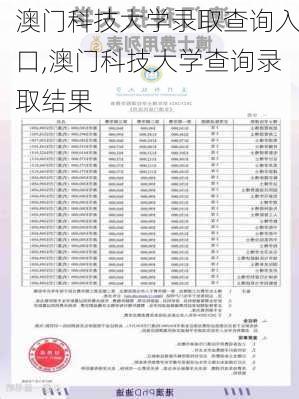 澳门科技大学录取查询入口,澳门科技大学查询录取结果