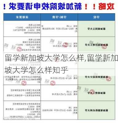 留学新加坡大学怎么样,留学新加坡大学怎么样知乎