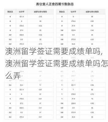 澳洲留学签证需要成绩单吗,澳洲留学签证需要成绩单吗怎么弄