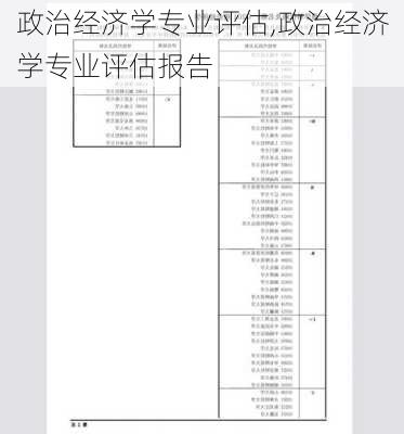 政治经济学专业评估,政治经济学专业评估报告