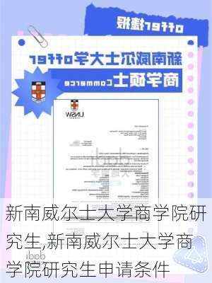 新南威尔士大学商学院研究生,新南威尔士大学商学院研究生申请条件