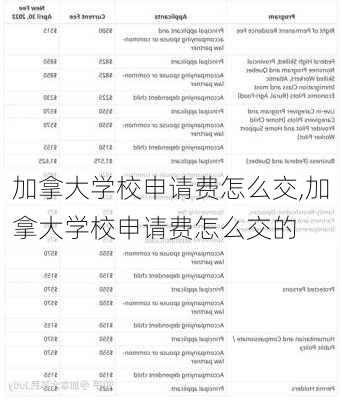 加拿大学校申请费怎么交,加拿大学校申请费怎么交的