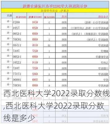 西北医科大学2022录取分数线,西北医科大学2022录取分数线是多少