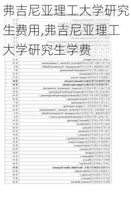 弗吉尼亚理工大学研究生费用,弗吉尼亚理工大学研究生学费