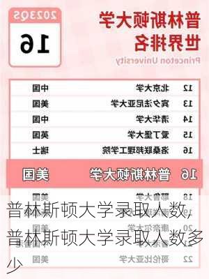 普林斯顿大学录取人数,普林斯顿大学录取人数多少