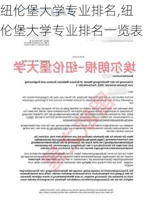 纽伦堡大学专业排名,纽伦堡大学专业排名一览表