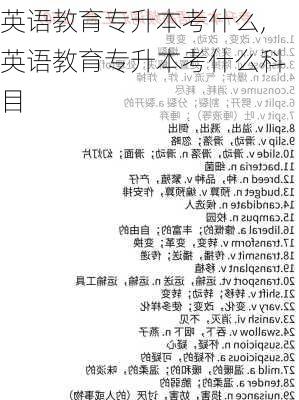 英语教育专升本考什么,英语教育专升本考什么科目