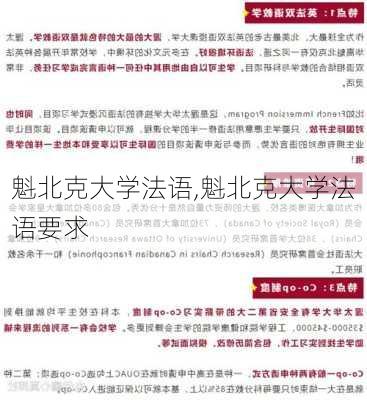 魁北克大学法语,魁北克大学法语要求