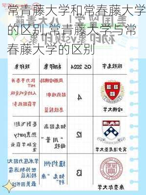 常青藤大学和常春藤大学的区别,常青藤大学与常春藤大学的区别