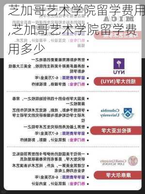 芝加哥艺术学院留学费用,芝加哥艺术学院留学费用多少