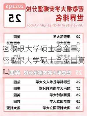 密歇根大学硕士含金量,密歇根大学硕士含金量高吗