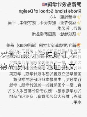 罗德岛设计学院地址,罗德岛设计学院地址英文