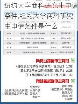 纽约大学商科研究生申请条件,纽约大学商科研究生申请条件是什么