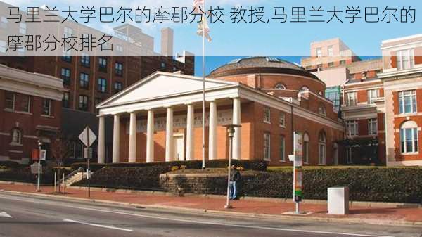 马里兰大学巴尔的摩郡分校 教授,马里兰大学巴尔的摩郡分校排名