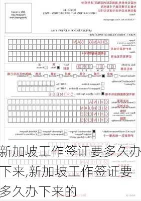 新加坡工作签证要多久办下来,新加坡工作签证要多久办下来的