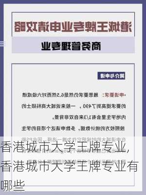 香港城市大学王牌专业,香港城市大学王牌专业有哪些