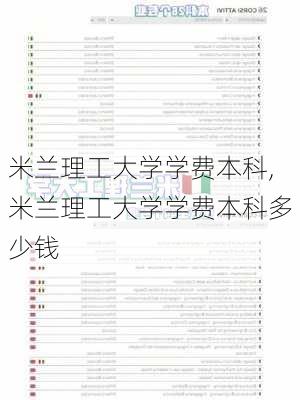 米兰理工大学学费本科,米兰理工大学学费本科多少钱