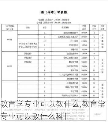 教育学专业可以教什么,教育学专业可以教什么科目