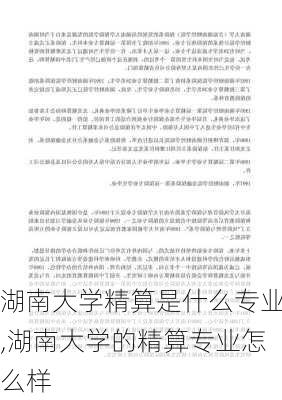 湖南大学精算是什么专业,湖南大学的精算专业怎么样