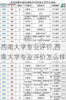 西南大学专业评价,西南大学专业评价怎么样