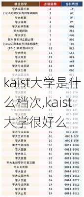 kaist大学是什么档次,kaist大学很好么