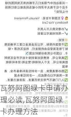 瓦努阿图绿卡申请办理必读,瓦努阿图绿卡办理方法