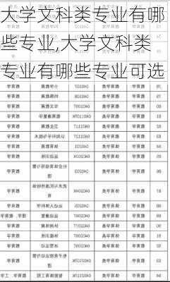 大学文科类专业有哪些专业,大学文科类专业有哪些专业可选