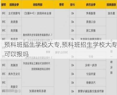 预科班招生学校大专,预科班招生学校大专可以报吗