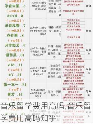 音乐留学费用高吗,音乐留学费用高吗知乎