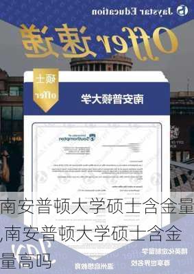 南安普顿大学硕士含金量,南安普顿大学硕士含金量高吗