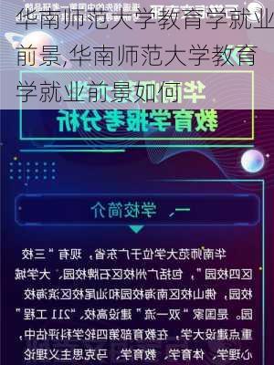 华南师范大学教育学就业前景,华南师范大学教育学就业前景如何