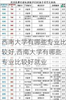 西南大学有哪些专业比较好,西南大学有哪些专业比较好就业