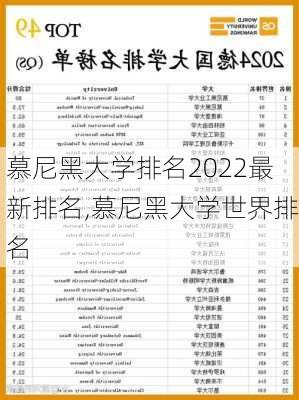 慕尼黑大学排名2022最新排名,慕尼黑大学世界排名