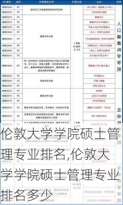 伦敦大学学院硕士管理专业排名,伦敦大学学院硕士管理专业排名多少