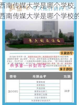 西南传媒大学是哪个学校,西南传媒大学是哪个学校的