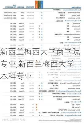 新西兰梅西大学商学院专业,新西兰梅西大学本科专业