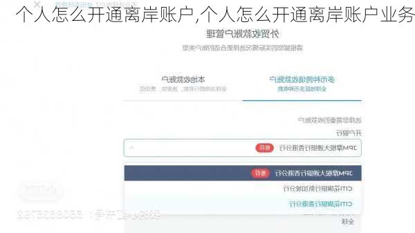 个人怎么开通离岸账户,个人怎么开通离岸账户业务