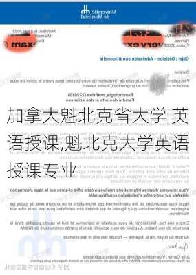 加拿大魁北克省大学 英语授课,魁北克大学英语授课专业