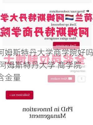 阿姆斯特丹大学商学院好吗,阿姆斯特丹大学 商学院含金量