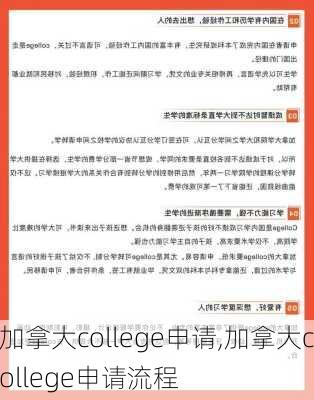 加拿大college申请,加拿大college申请流程