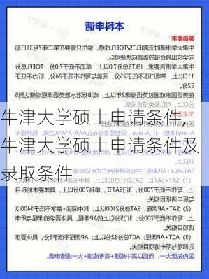 牛津大学硕士申请条件,牛津大学硕士申请条件及录取条件