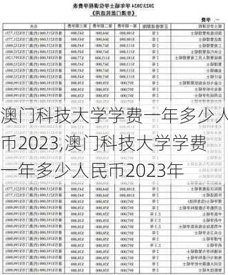 澳门科技大学学费一年多少人民币2023,澳门科技大学学费一年多少人民币2023年